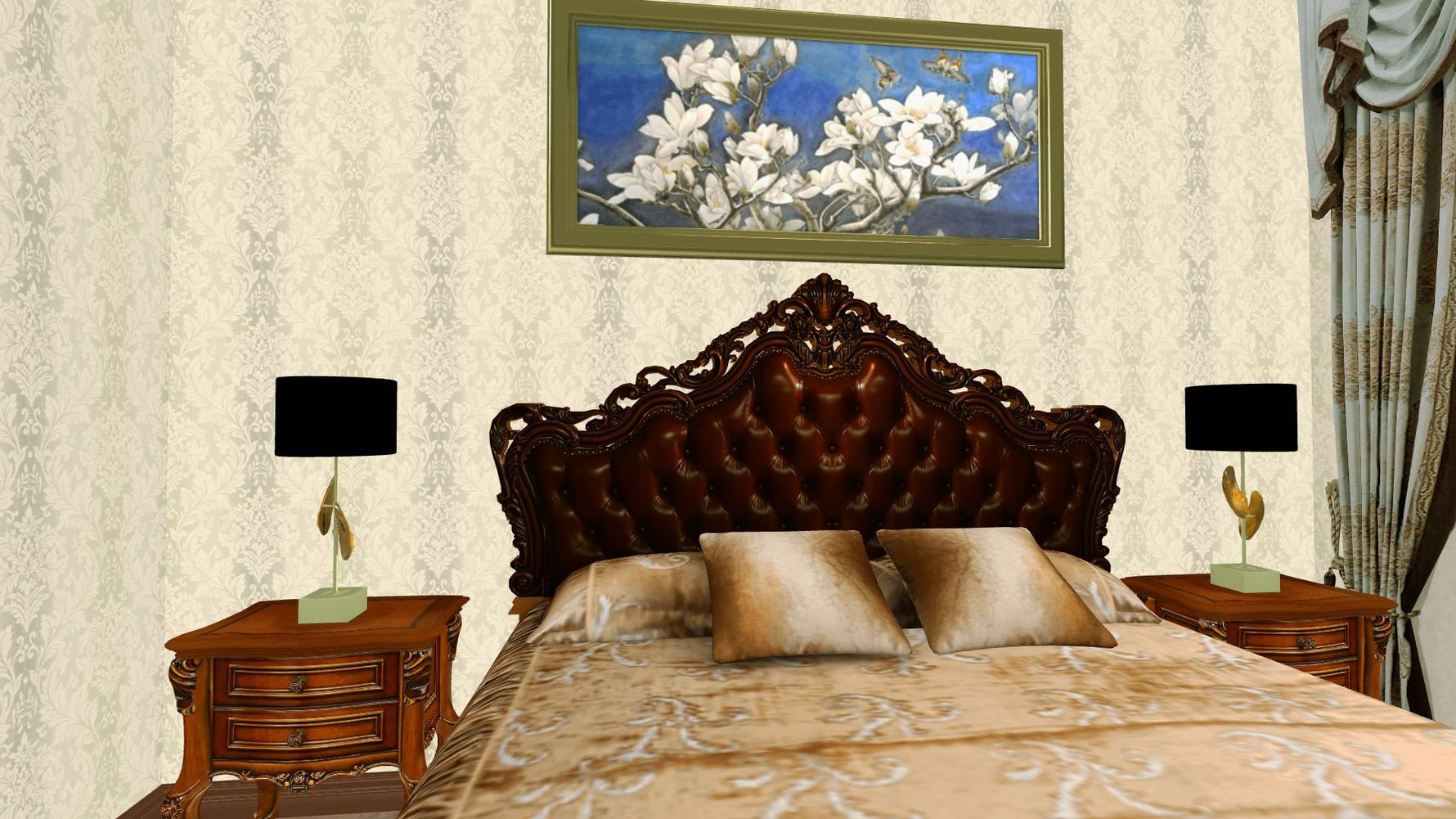 混搭风格三室两厅装修设计效果图